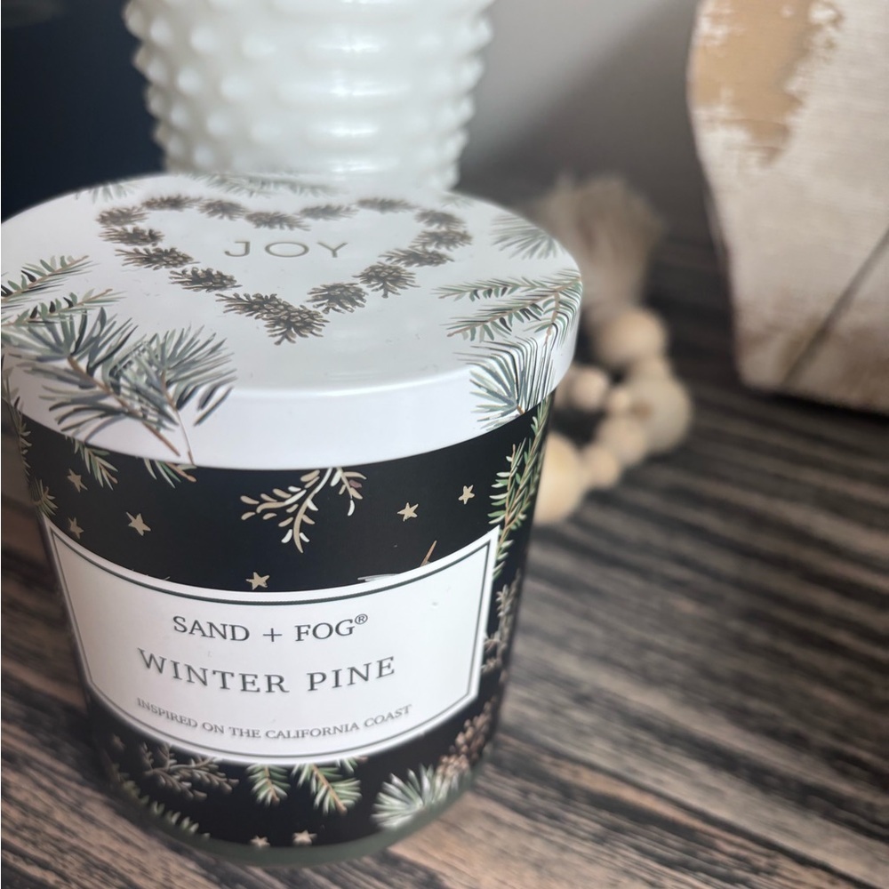 Sand + Fog Winter Pine Candle - Black and White